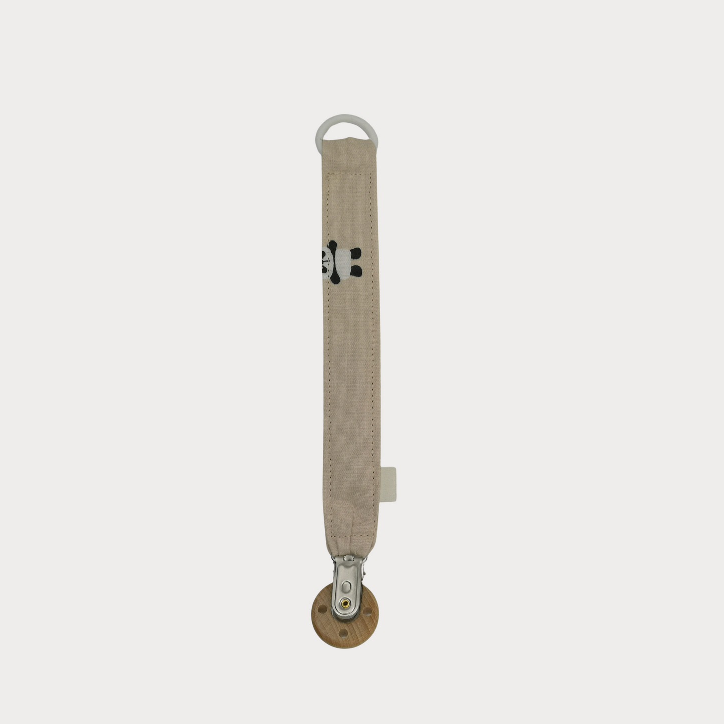 Speenkoord stof beige met panda