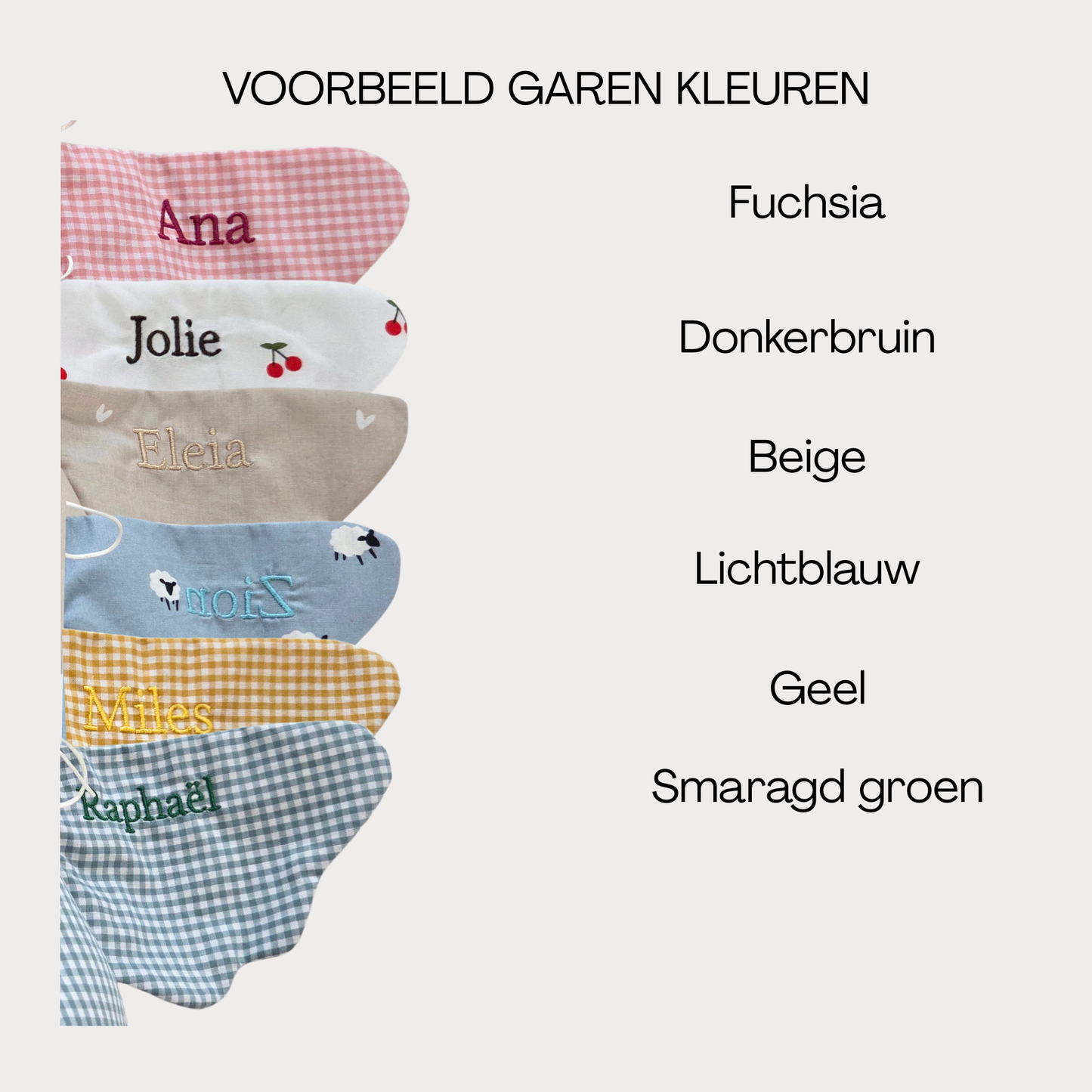 Knuffel gans met naam stof ruit wit met geel
