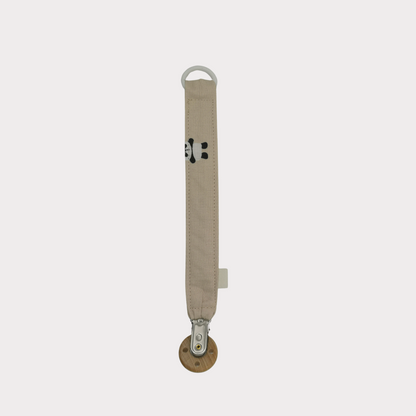 Speenkoord stof beige met panda
